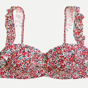 J. Crew Liberty Betsy Ann Floral Bikini Top